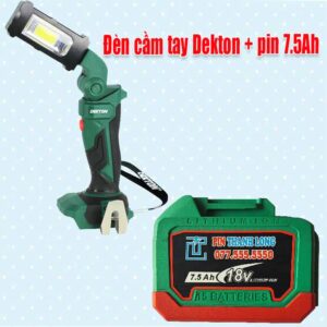 Đèn cầm tay dùng pin + pin 7.5Ah