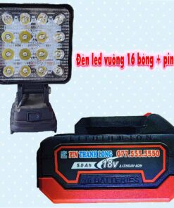 Đèn led 16 bóng để bàn + pin 5Ah