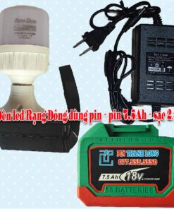 Đèn led Rạng Đông dùng pin + pin 7.5Ah + sạc 2A