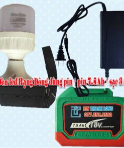 Đèn led Rạng Đông dùng pin + pin 7.5Ah + sạc 3A