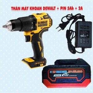 Thân máy khoan DEWALT 3 chức năng + Pin 5Ah + Sạc 2A