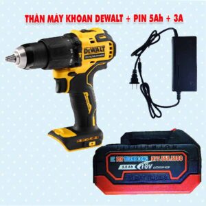 Thân máy khoan DEWALT 3 chức năng + Pin 5Ah + Sạc 3A