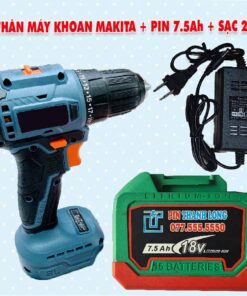Thân máy khoan Makita 2 chức năng + Pin 7.5Ah + Sạc 2A