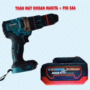 Thân máy khoan Makita 3 chức năng + Pin 5Ah