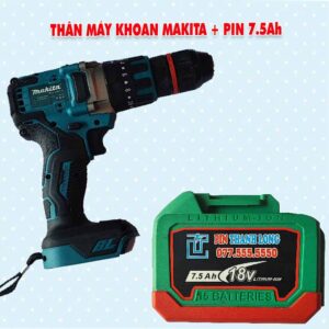 Thân máy khoan Makita 3 chức năng + Pin 7.5Ah