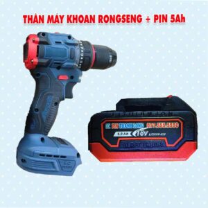 Thân máy khoan RONGSENG 2 chức năng + Pin 5Ah