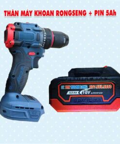 Thân máy khoan RONGSENG 3 chức năng + Pin 5Ah