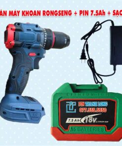 Thân máy khoan RONGSENG 3 chức năng + Pin 7.5Ah + sạc 3A
