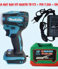 Thân máy bắn vít Makita TD172 + Pin 7.5Ah + Sạc 2A