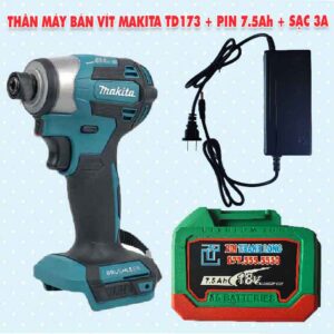 Thân máy bắn vít Makita TD173 + Pin 7.5Ah + Sạc 3A