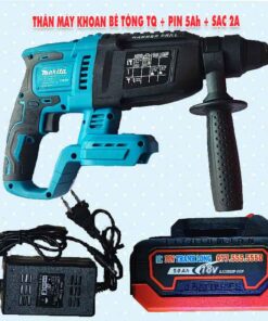 Thân máy khoan bê tông Trung Quốc + Pin 5.0Ah + Sạc 2A