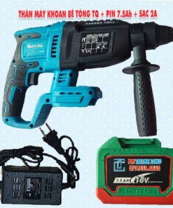 Thân máy khoan bê tông Trung Quốc + Pin 7.5Ah + Sạc 2A
