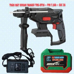 Thân máy khoan bê tông Yamasu YMS-KP26 + Pin 7.5Ah + Sạc 2A