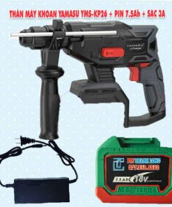 Thân máy khoan bê tông Yamasu YMS-KP26 + Pin 7.5Ah + Sạc 3A