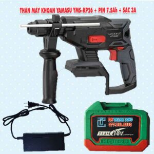 Thân máy khoan bê tông Yamasu YMS-KP26 + Pin 7.5Ah + Sạc 3A