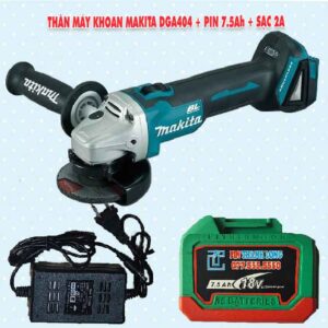 Thân máy mài Makita DGA404 + Pin 7.5Ah + Sạc 2A