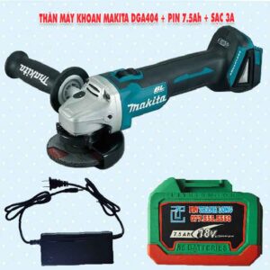 Thân máy mài Makita DGA404 + Pin 7.5Ah + Sạc 3A