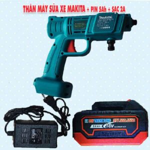 Thân máy rửa xe Makita Trung Quốc + Pin 5.0Ah + Sạc 2A