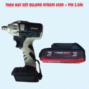 Thân máy siết bulong HITACHI 620D + Pin 2.5Ah