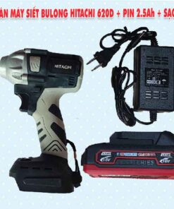 Thân máy siết bulong HITACHI 620D + Pin 2.5Ah + sạc 2A