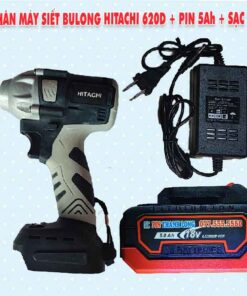 Thân máy siết bulong HITACHI 620D + Pin 5Ah + Sạc 2A