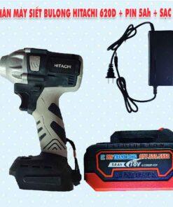 Thân máy siết bulong HITACHI 620D + Pin 5Ah + Sạc 3A