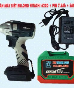 Thân máy siết bulong HITACHI 620D + Pin 7.5Ah + Sạc 2A
