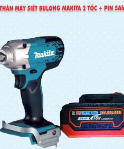 Thân máy siết bulong Makita 2 tốc + Pin 5Ah