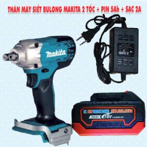 Thân máy siết bulong Makita 2 tốc + Pin 2.5Ah