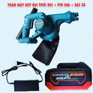 Thân máy thổi bụi hút bụi Makita + Pin 5.0Ah + Sạc 3A